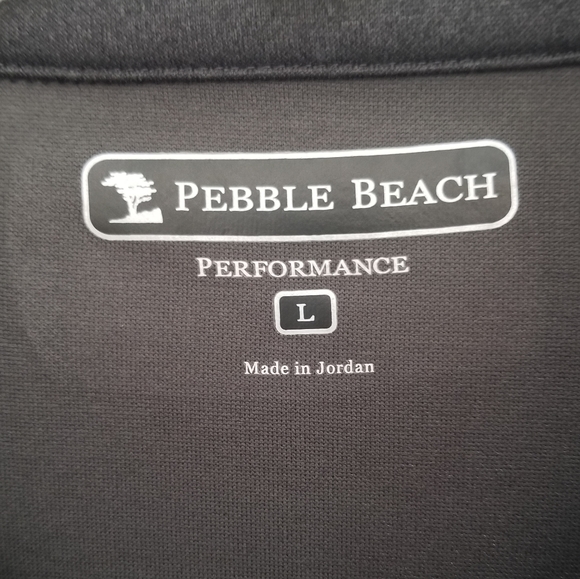 Men's Pebble Beach performance 3/4 zip pullover, sz LG Made in Jordan - Picture 6 of 6